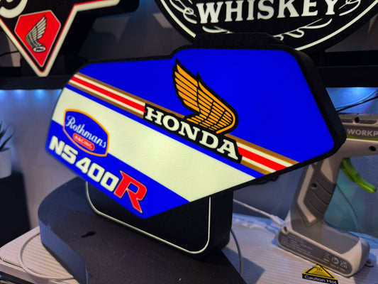 Honda NS400R Rothmans Racing Lightbox – 340mm 3D Printed Art