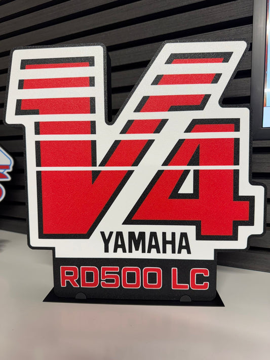 Yamaha RD500 LC "V4" Illuminated Tribute Sign 340mm high