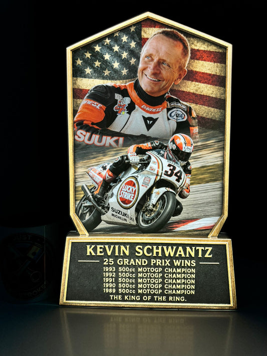 American GP Racing Legend Inspired 3D Motorcycle Lightbox – Suzuki Racing Display with Detachable Stand