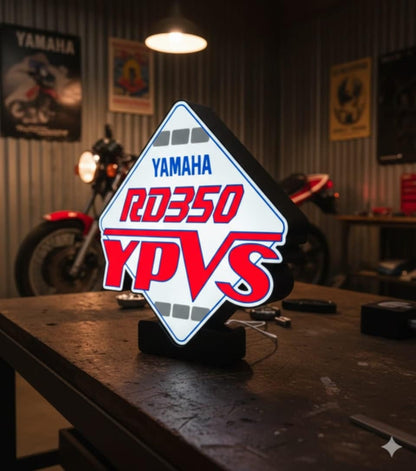 Yamaha RD350 YPVS Logo Lightbox (Red) 340mm x 320mm