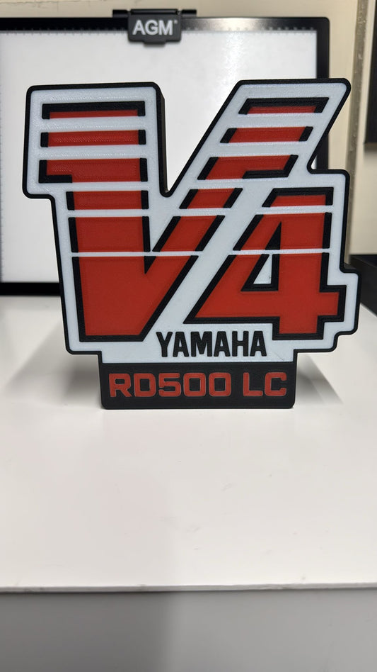 PRE ORDER NOW --Yamaha RD500 LC V4 LED 200mm x 200mm Lightbox - Retro 2-Stroke Tribute Sign-- NEW SIZE