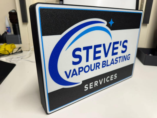 Custom 3D Printed LED Business Sign -YOUR LOGO- 340mm x 340mm