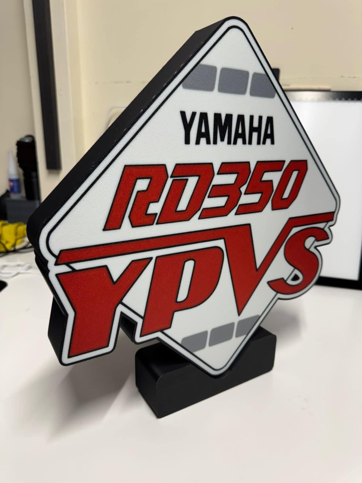 Yamaha RD350 YPVS Logo Lightbox (Blue) 340mm x 320mm