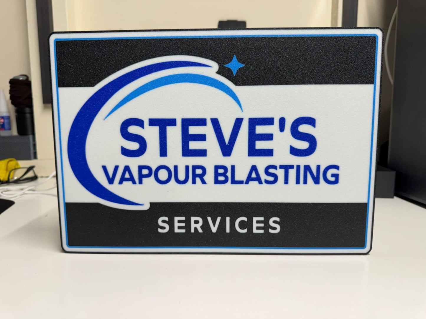 Custom 3D Printed LED Business Sign -YOUR LOGO- 340mm x 340mm