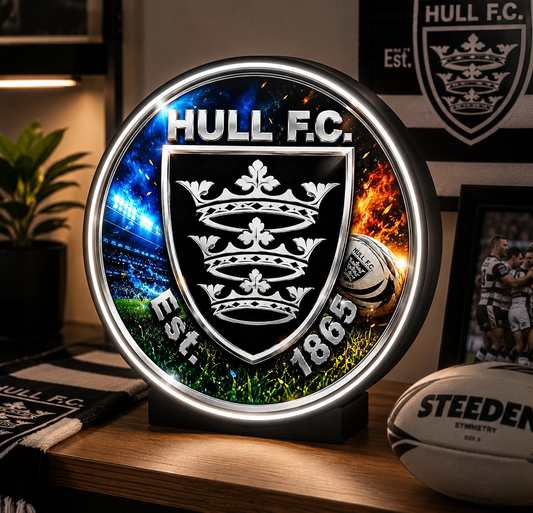 Hull F.C. LED Light Box – 305mm Premium Illuminated Display | Est. 1865