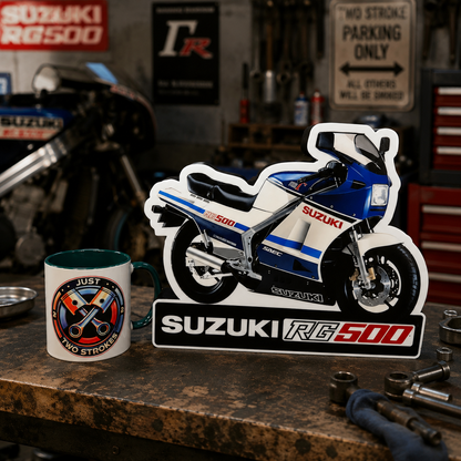 Suzuki RG500 Inspired 3D Motorcycle Lightbox – Classic Two-Stroke Display with Detachable Stand