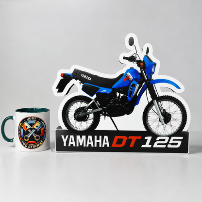 Yamaha DT125 Inspired 3D Motorcycle Lightbox – Classic Trail Bike Display with Detachable Stand