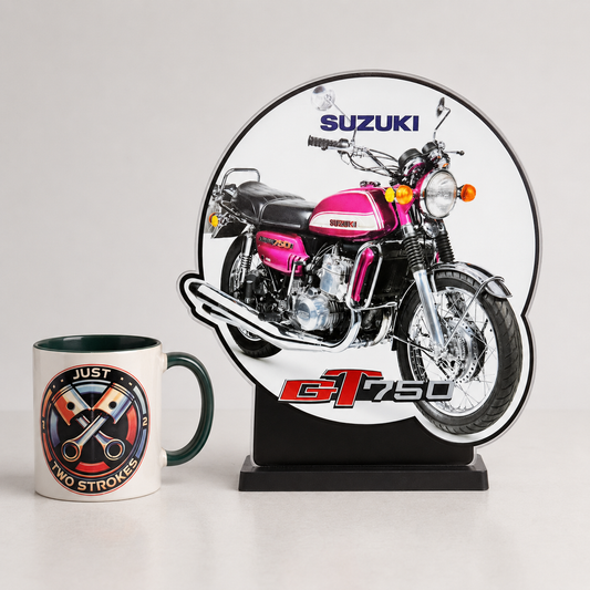 Suzuki GT750 Inspired 3D Motorcycle Lightbox – Classic Two-Stroke Bike Display with Detachable Stand