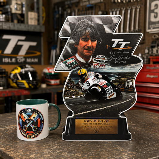 Joey Dunlop Inspired 3D TT Motorcycle Racing Lightbox – Isle of Man Road Racing Display with Detachable Stand