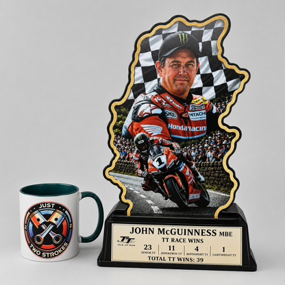 John McGuinness Inspired 3D TT Motorcycle Racing Lightbox – Road Racing Display with Detachable Stand