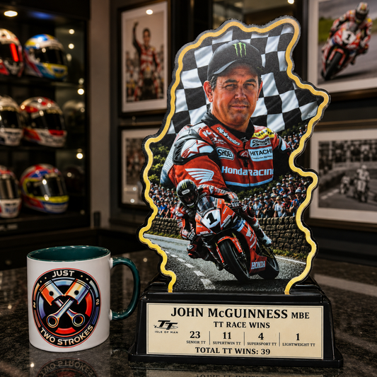 John McGuinness Inspired 3D TT Motorcycle Racing Lightbox – Road Racing Display with Detachable Stand