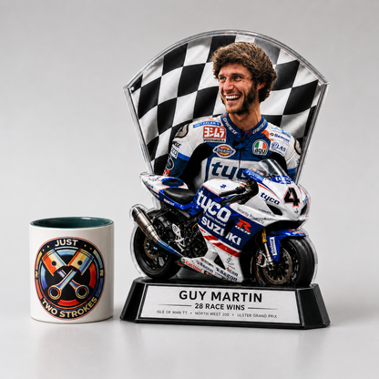 Guy Martin Inspired 3D LED Lightbox – Motorcycle Racing Display with Detachable Stand