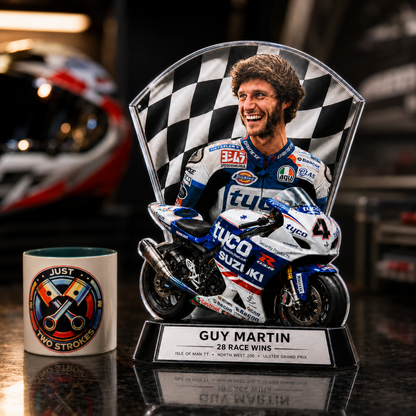 Guy Martin Inspired 3D LED Lightbox – Motorcycle Racing Display with Detachable Stand