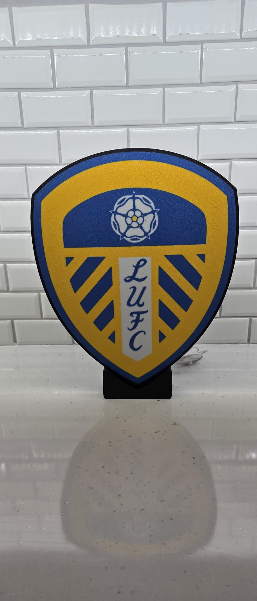 Leeds United FC 3D Printed Lightbox – Large 340mm Fan Decor