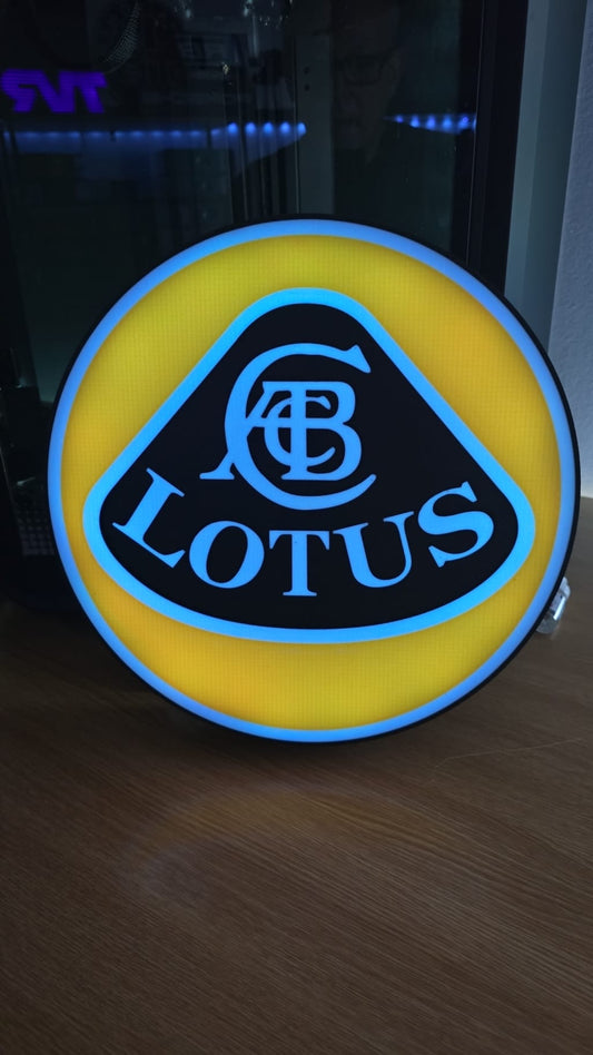 Lotus Heritage Lightbox – 340mm 3D Printed LED Sign