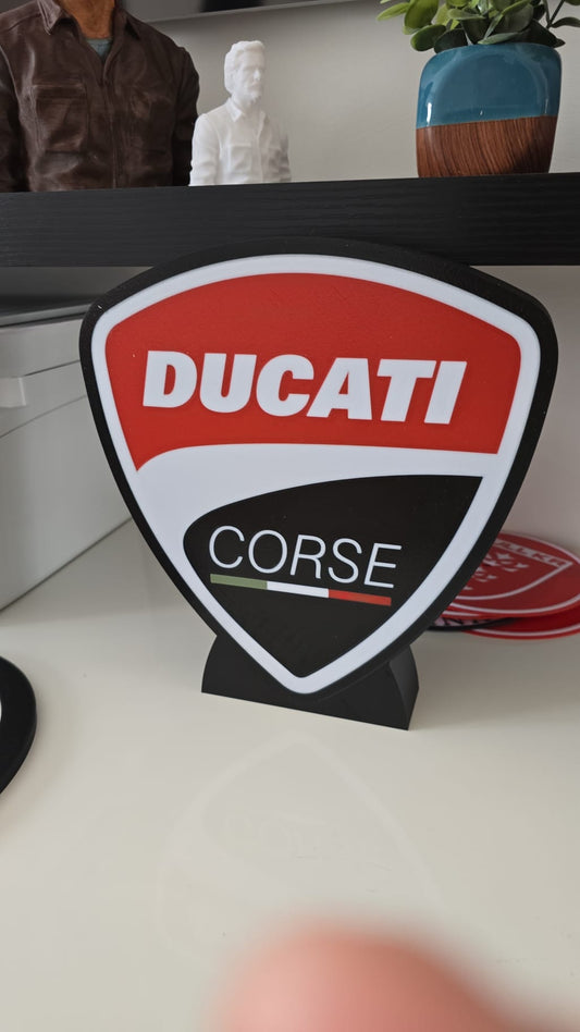 Ducati Corse 3D Printed Lightbox – 340mm Premium Racing Decor