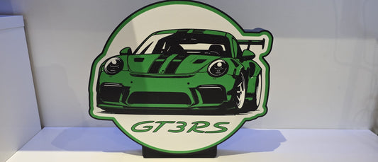 Porsche GT3RS Lizard Green LED Sign – Large 340mm Racing Decor