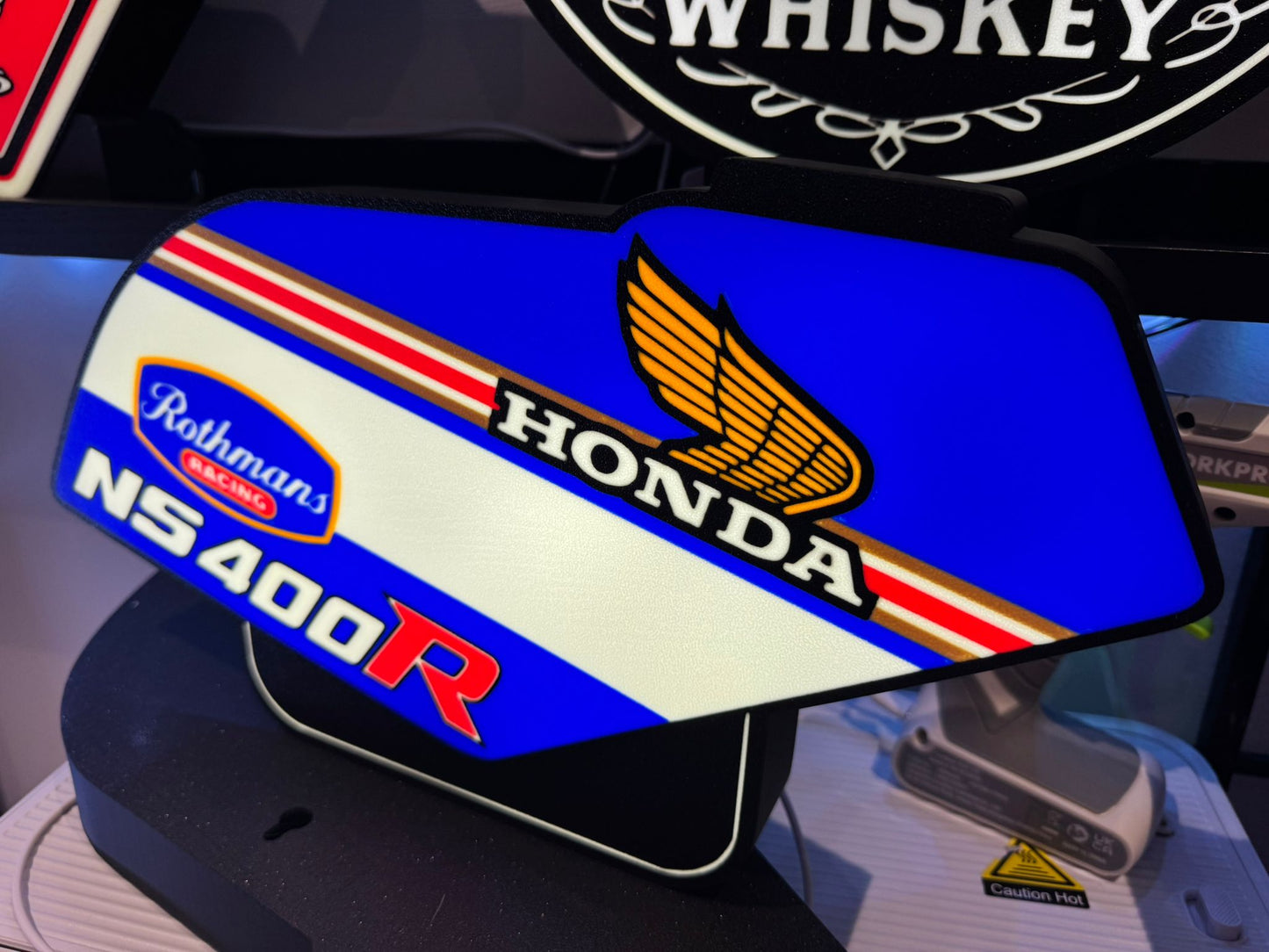Honda NS400R Rothmans Racing Lightbox – 340mm 3D Printed Art