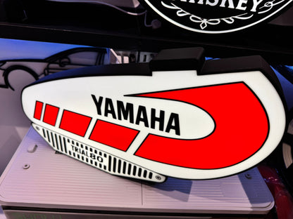 Yamaha Trial 80 Retro Lightbox – 340mm 3D Printed Art