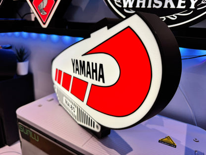 Yamaha Trial 80 Retro Lightbox – 340mm 3D Printed Art