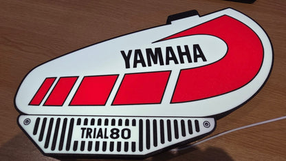 Yamaha Trial 80 Retro Lightbox – 340mm 3D Printed Art