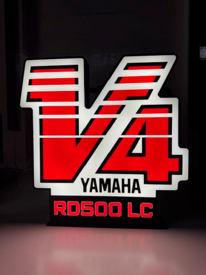 Yamaha RD500 LC "V4" Illuminated Tribute Sign 340mm high