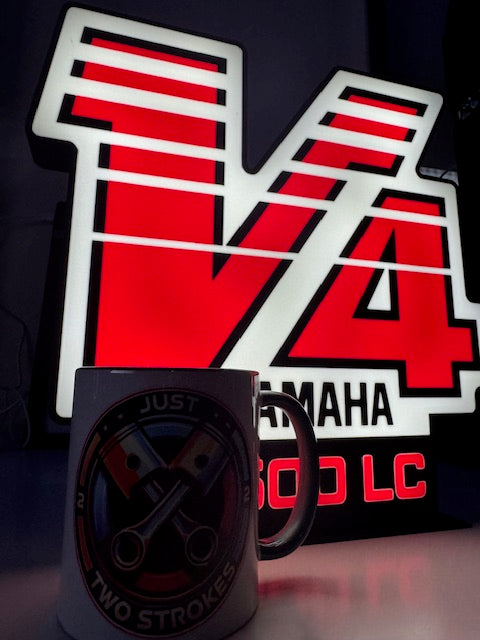 Yamaha RD500 LC "V4" Illuminated Tribute Sign 340mm high