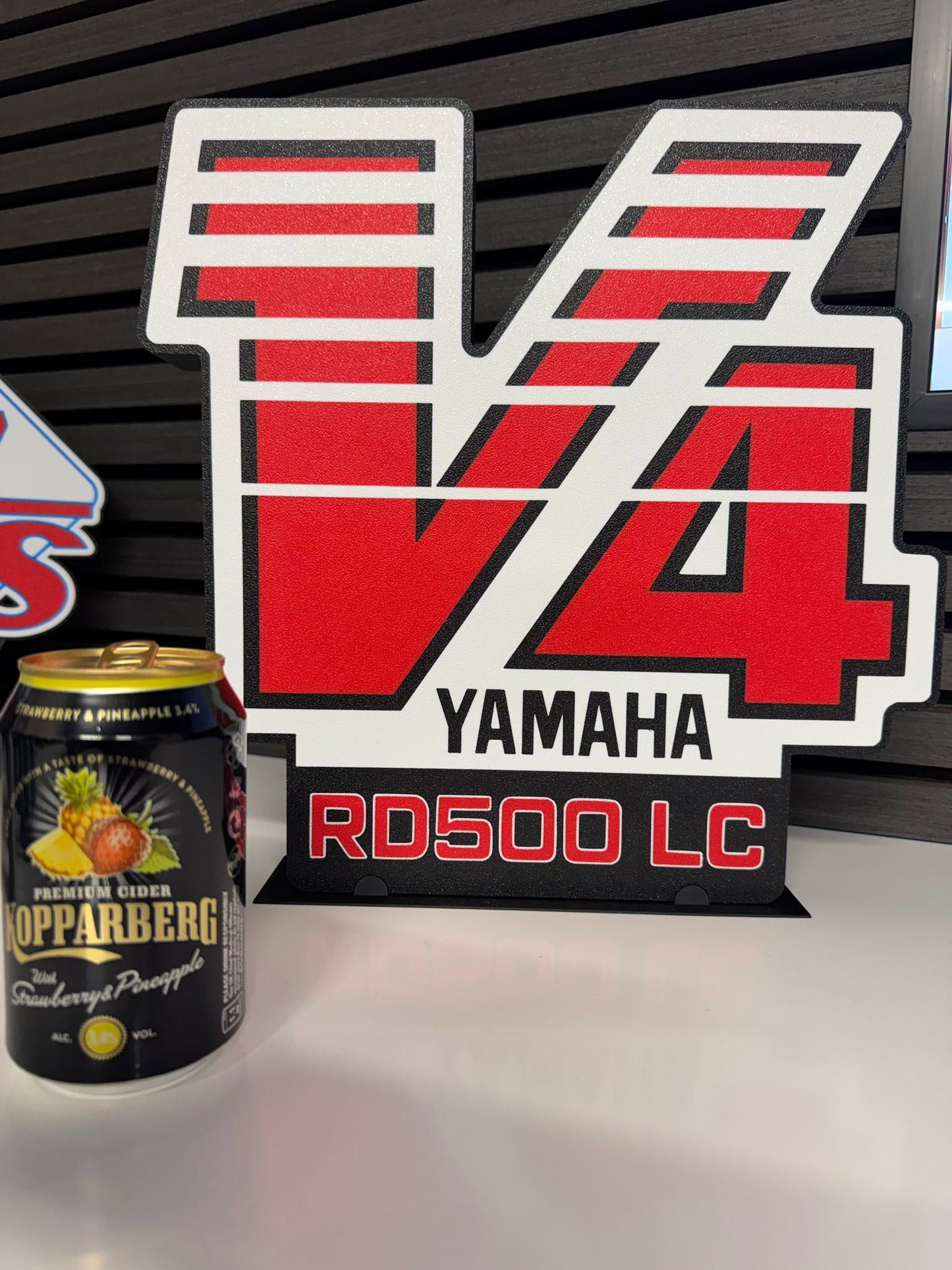 Yamaha RD500 LC "V4" Illuminated Tribute Sign 340mm high