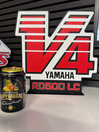 Yamaha RD500 LC "V4" Illuminated Tribute Sign 340mm high