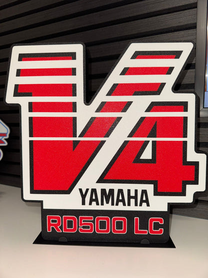 Yamaha RD500 LC "V4" Illuminated Tribute Sign 340mm high