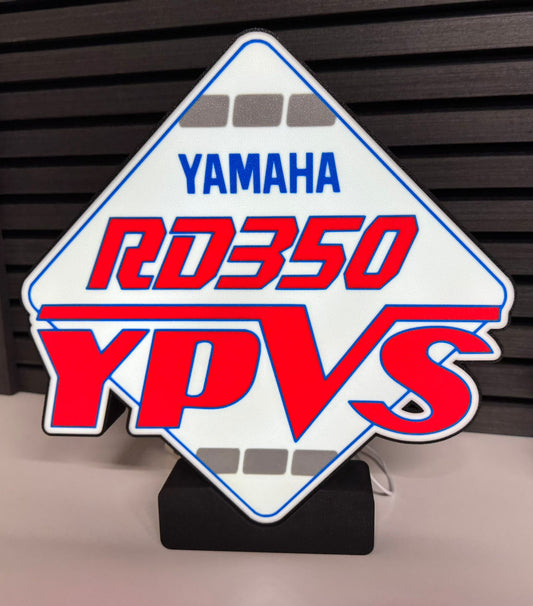 Yamaha RD350 YPVS Logo Lightbox (Red) 340mm x 320mm