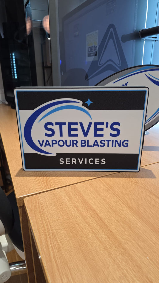 Custom 3D Printed LED Business Sign -YOUR LOGO- 340mm x 340mm