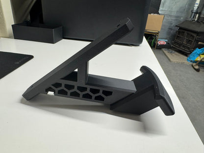 Heavy-Duty 3D Printed Motorcycle Helmet Wall Mount  Black