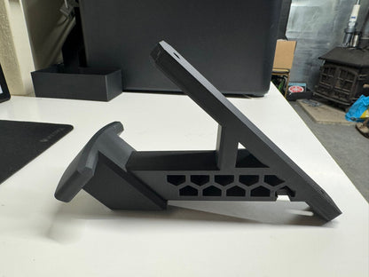 Heavy-Duty 3D Printed Motorcycle Helmet Wall Mount  Black