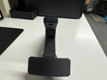 Heavy-Duty 3D Printed Motorcycle Helmet Wall Mount  Black