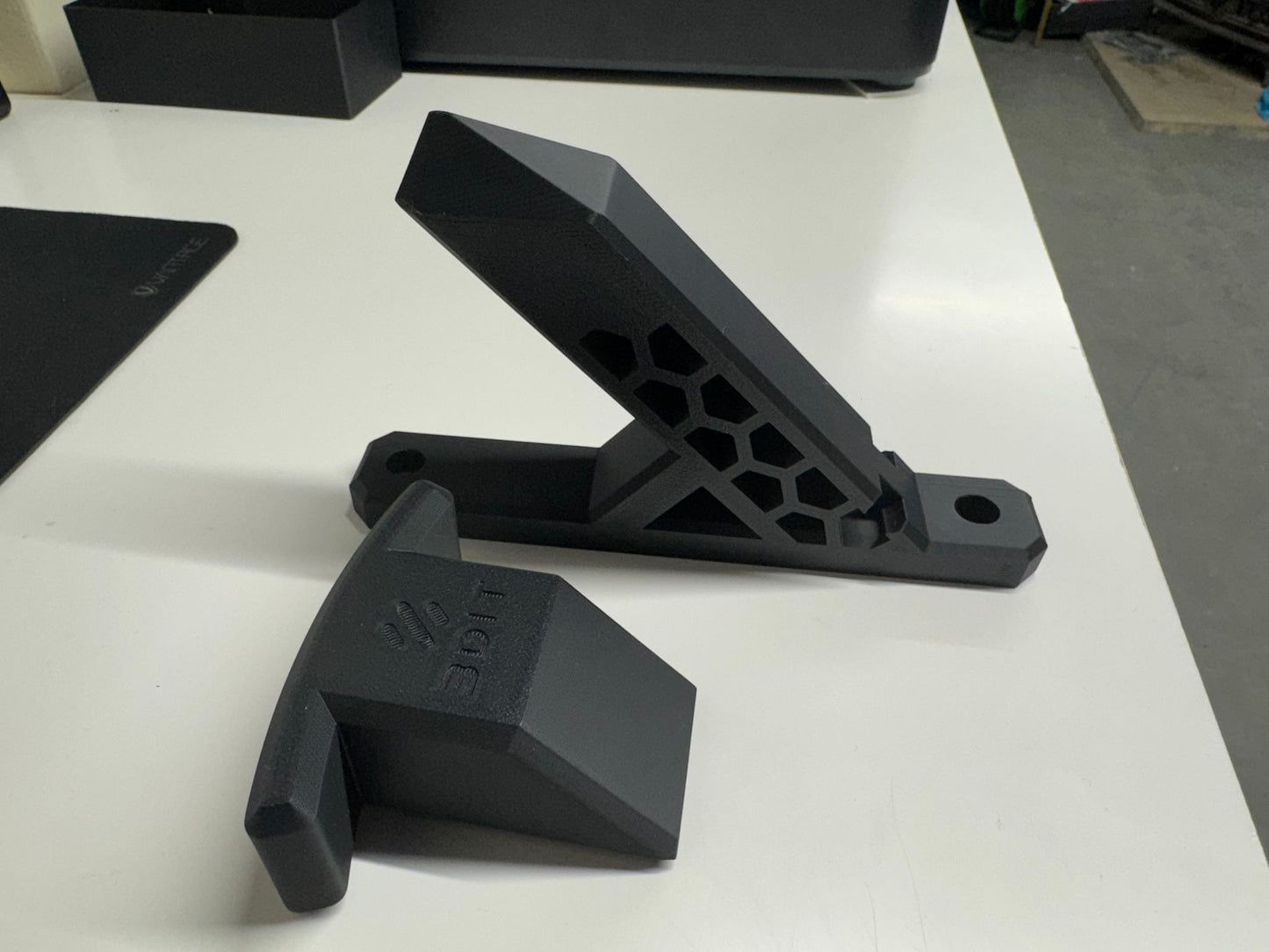 Heavy-Duty 3D Printed Motorcycle Helmet Wall Mount  Black
