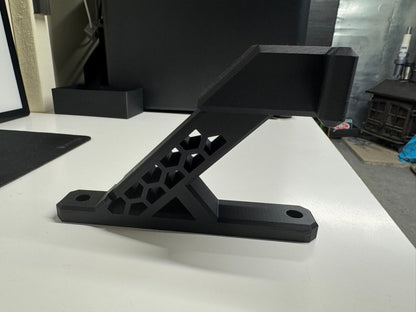 Heavy-Duty 3D Printed Motorcycle Helmet Wall Mount  Black