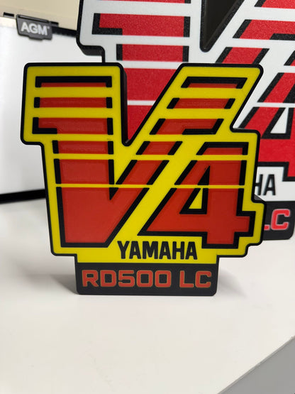 PRE ORDER NOW --Yamaha RD500 LC V4 LED 200mm x 200mm Lightbox Red & Blue - Retro 2-Stroke Tribute Sign-- NEW SIZE