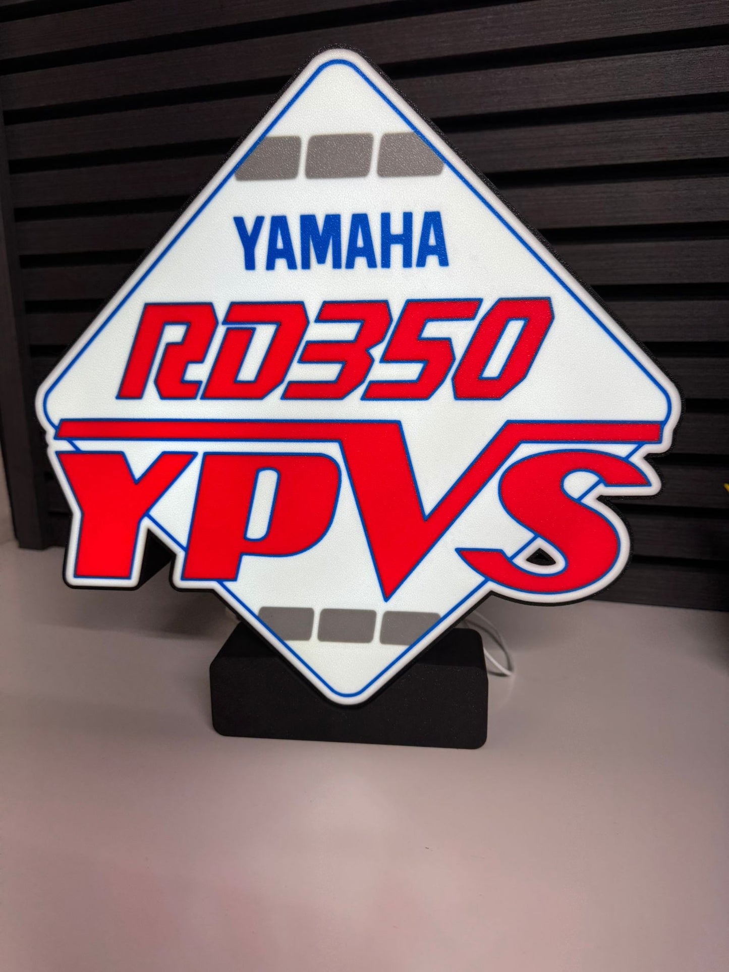 Yamaha RD350 YPVS Logo Lightbox (Blue) 340mm x 320mm