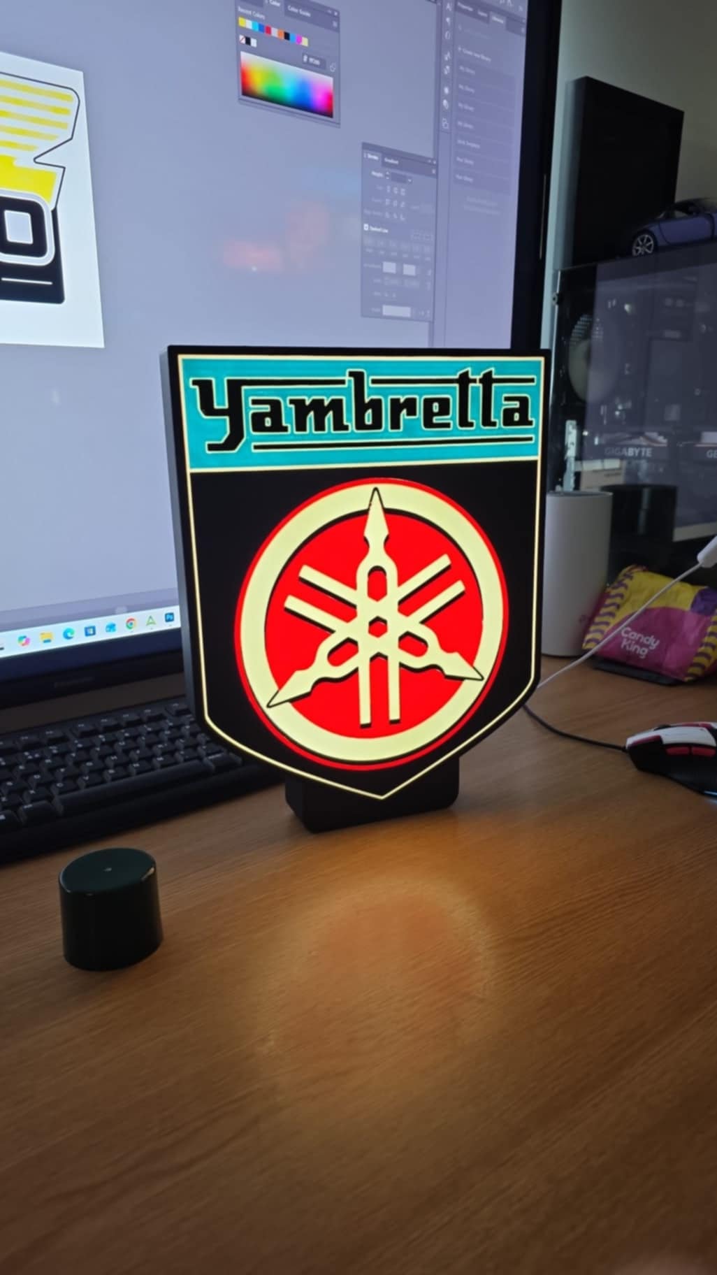 Custom 3D Printed LED Business Sign -YOUR LOGO- 340mm x 340mm
