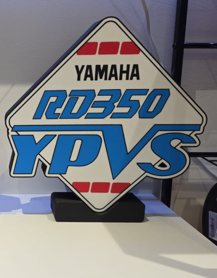 Yamaha RD350 YPVS Logo Lightbox (Blue) 340mm x 320mm