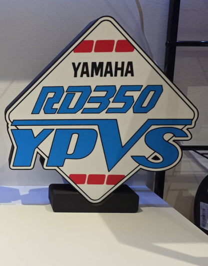 Yamaha RD350 YPVS Logo Lightbox (Blue) 340mm x 320mm